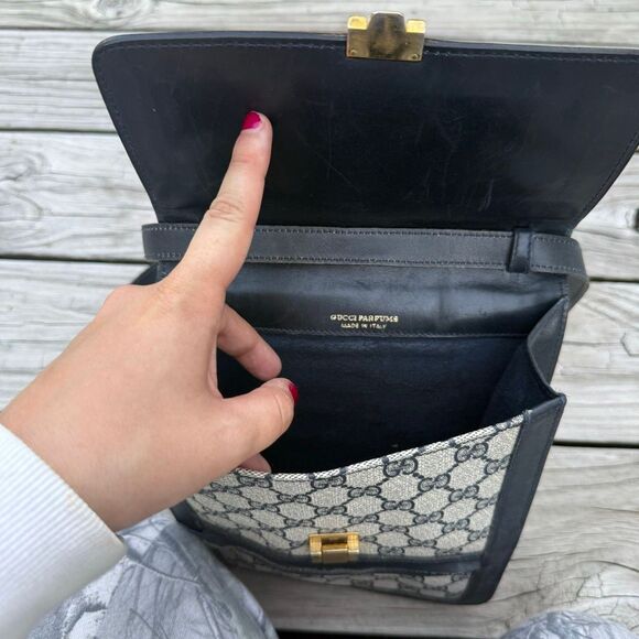 Gucci Crossbody Bag in Black and Red with Gold Accent - Picture 10 of 11